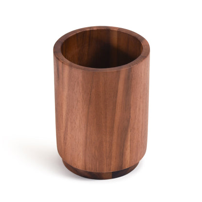 Acacia Wood Rotating Lazy Susan Utensil Holder