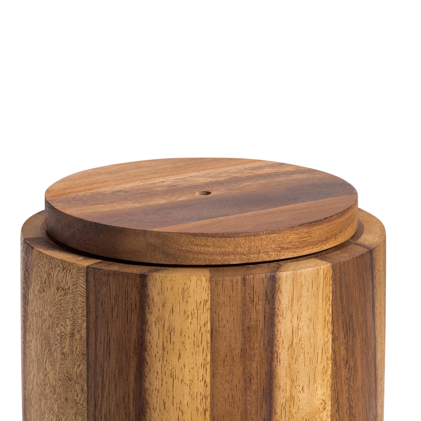 Acacia Wood Rotating Lazy Susan Utensil Holder