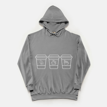 Coffee Cup Comfort Color Lightweight Hooded Sweatshirt