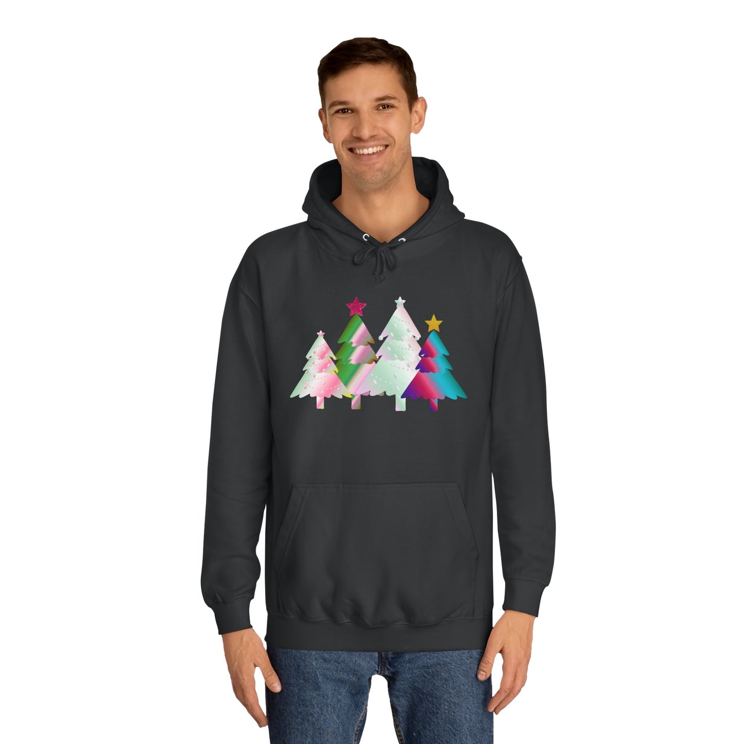 Colorful Holiday Trees Hoodie