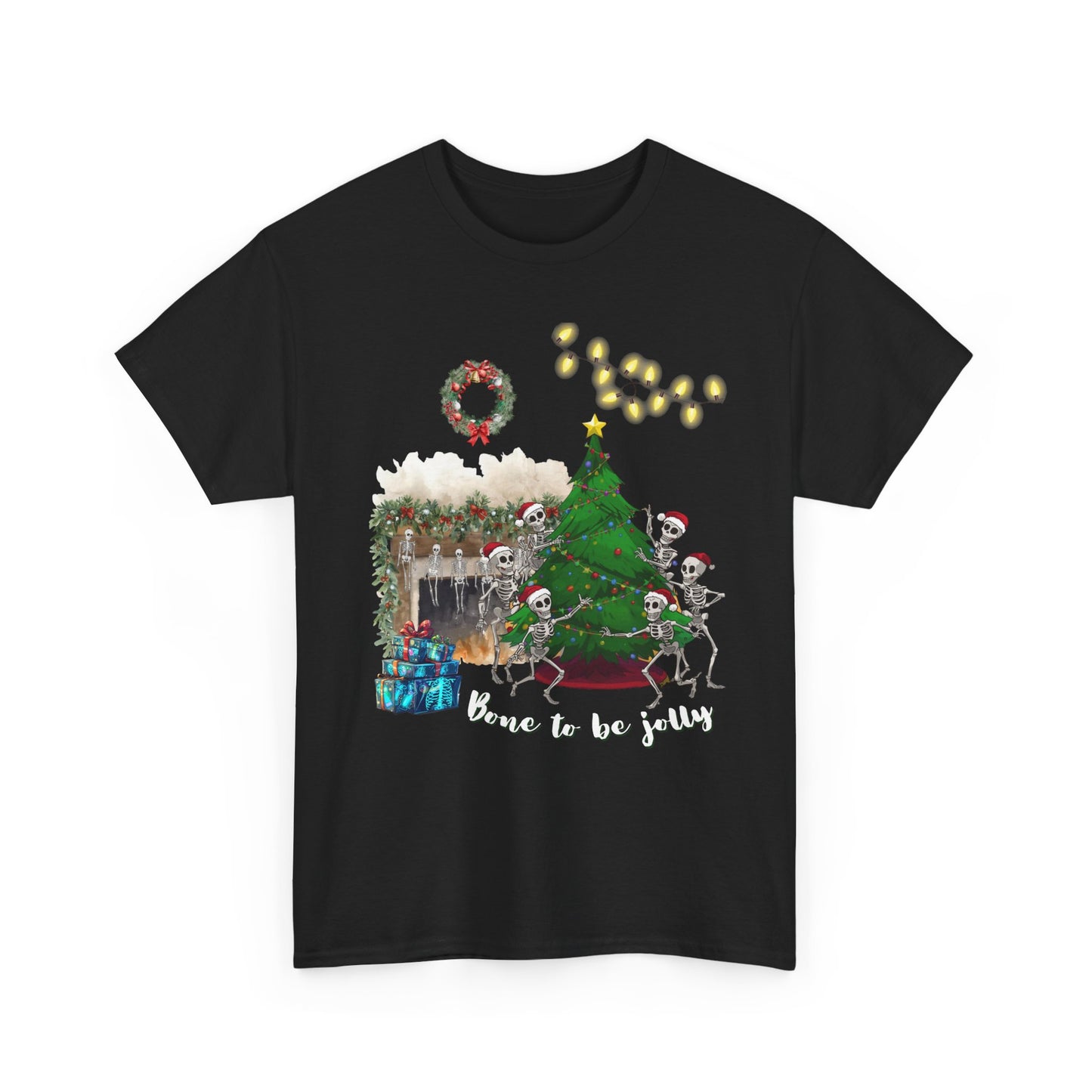 Christmas Radiology T-Shirt - Bone to be Jolly, Xray Skeletons