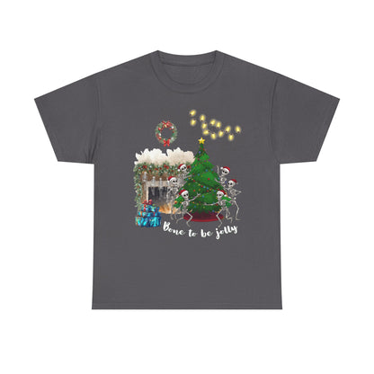 Christmas Radiology T-Shirt - Bone to be Jolly, Xray Skeletons