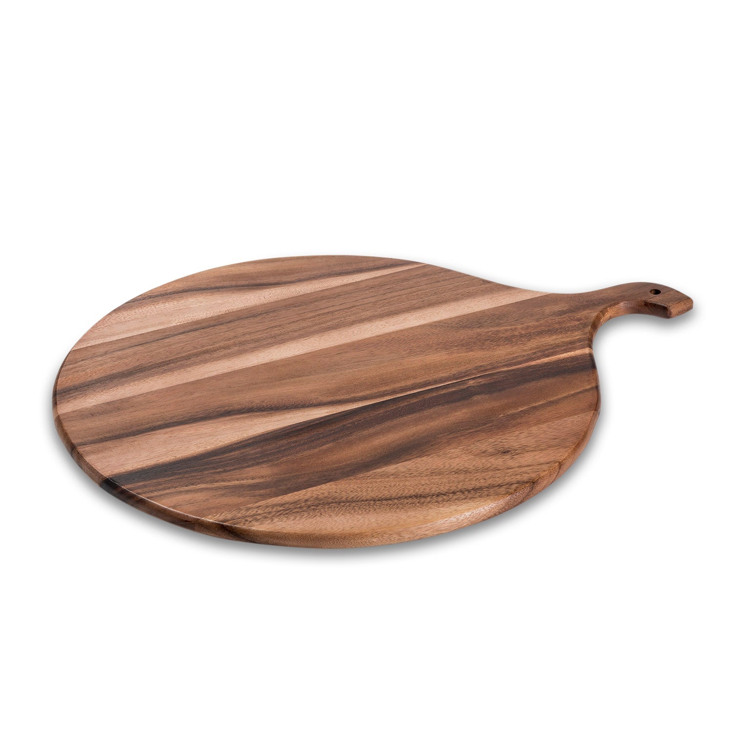 Solid Acacia Round Wood Cutting and Charcuterie Board