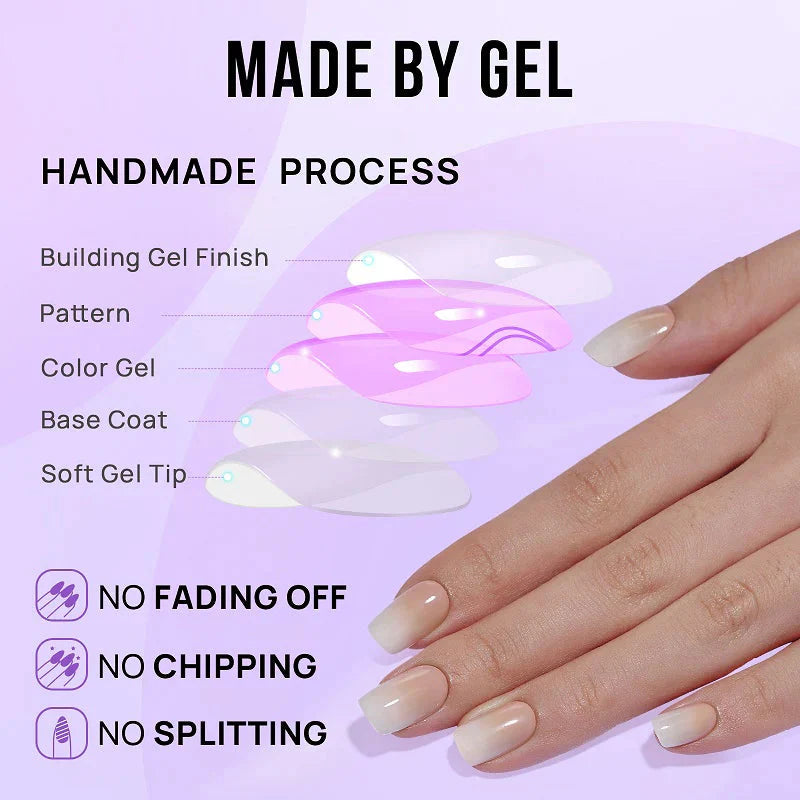 Vanilla Cream Square Nails - Press On Nails | Long Lasting & Reusable