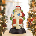 Santa Checking His List Blown Glass Light
