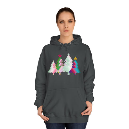 Colorful Holiday Trees Hoodie