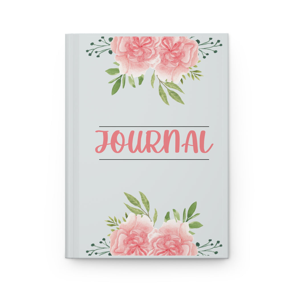 Floral Pink Roses Hardcover Journal