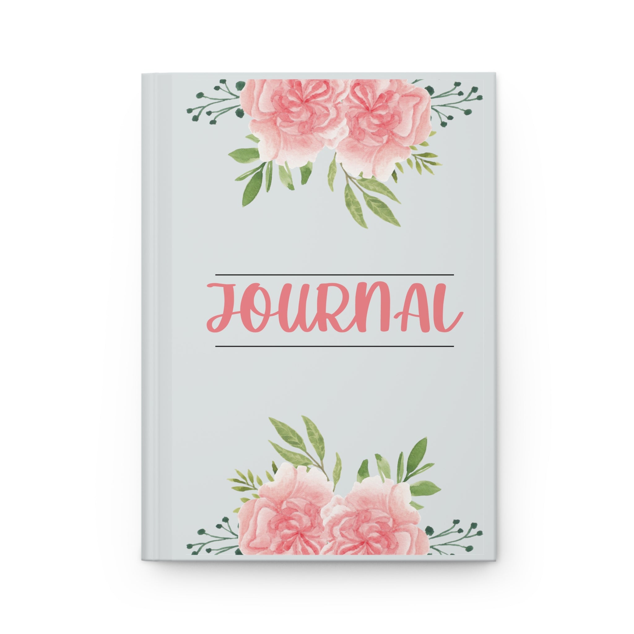 Floral Pink Roses Hardcover Journal