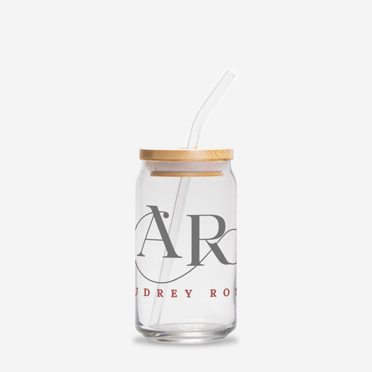 Audrey Rose Glass Can 16oz