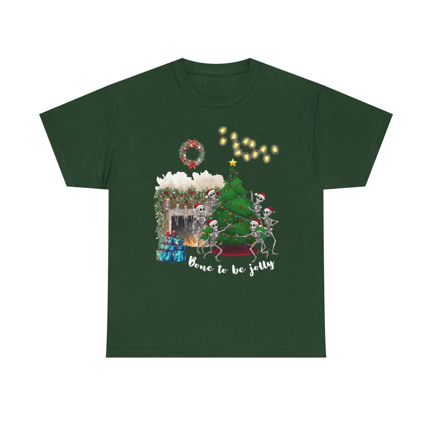 Christmas Radiology T-Shirt - Bone to be Jolly, Xray Skeletons