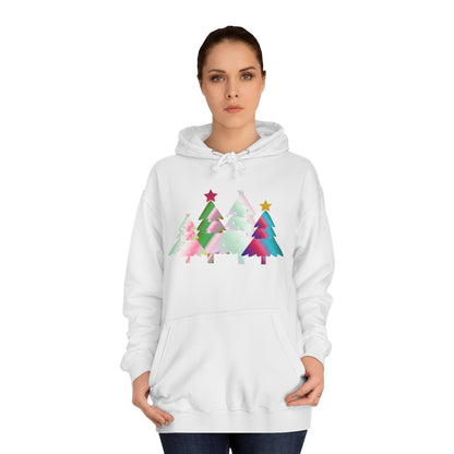 Colorful Holiday Trees Hoodie