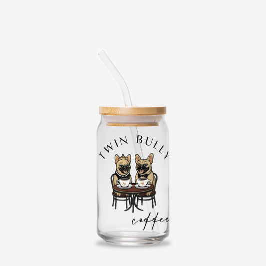 Twin Bully Glass Tumbler -16oz