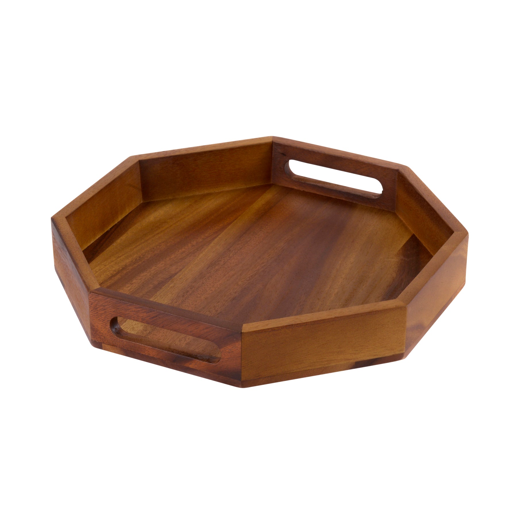 Acacia Solid Bottom Octagon Serving Tray