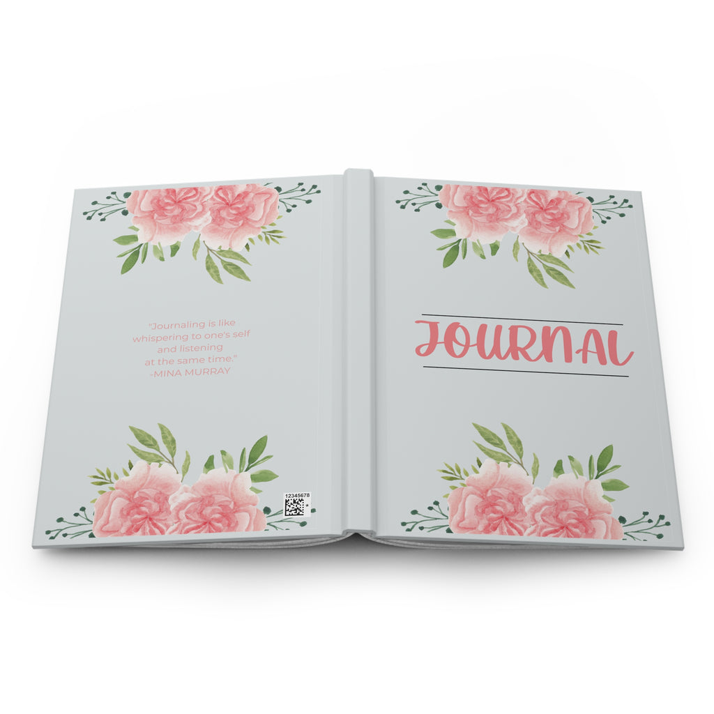 Floral Pink Roses Hardcover Journal