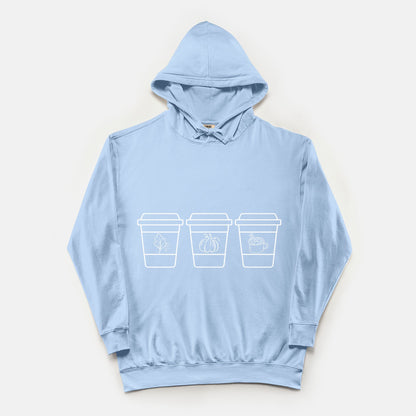 Coffee Cup Comfort Color Lightweight Hooded Sweatshirt