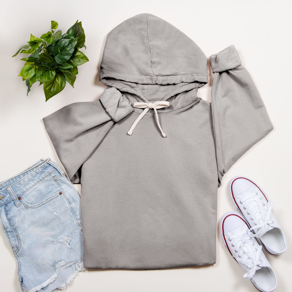 Coffee Cup Comfort Color Lightweight Hooded Sweatshirt