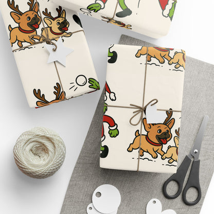 Exclusive Twin Bully Whimsical Holiday Wrapping Paper