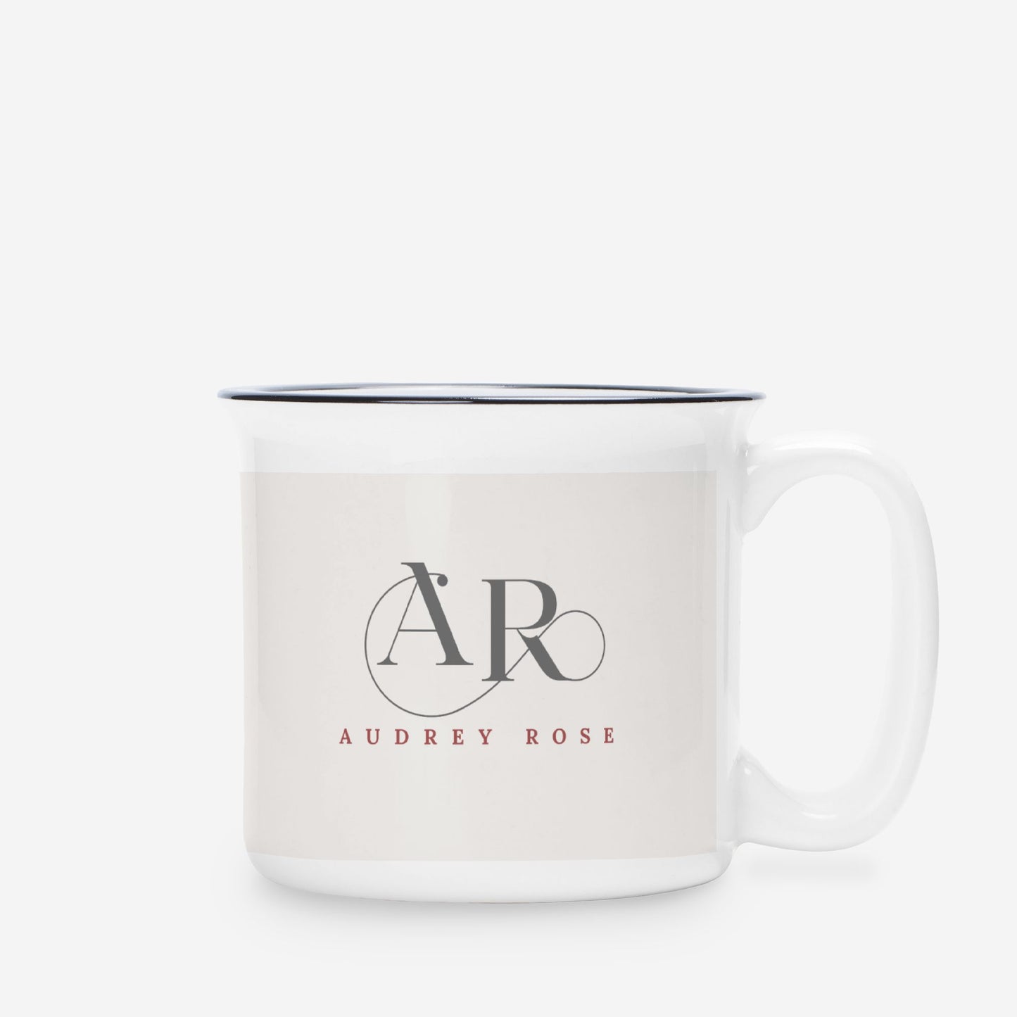 Audrey Rose Ceramic Mug White -13oz