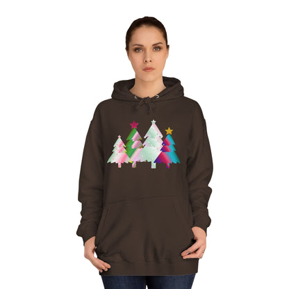 Colorful Holiday Trees Hoodie