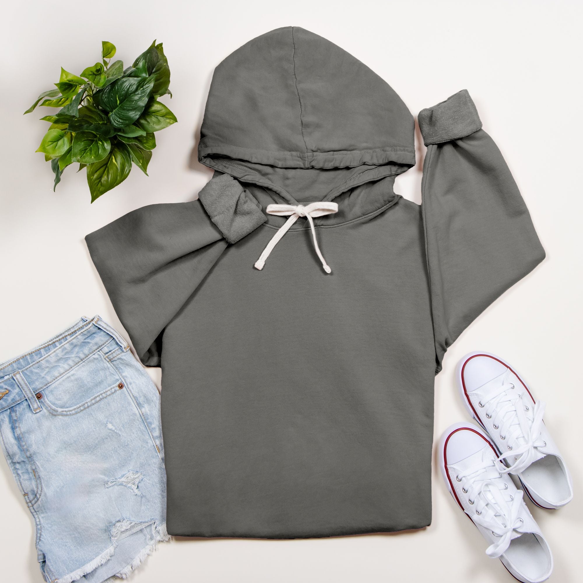 Coffee Cup Comfort Color Lightweight Hooded Sweatshirt