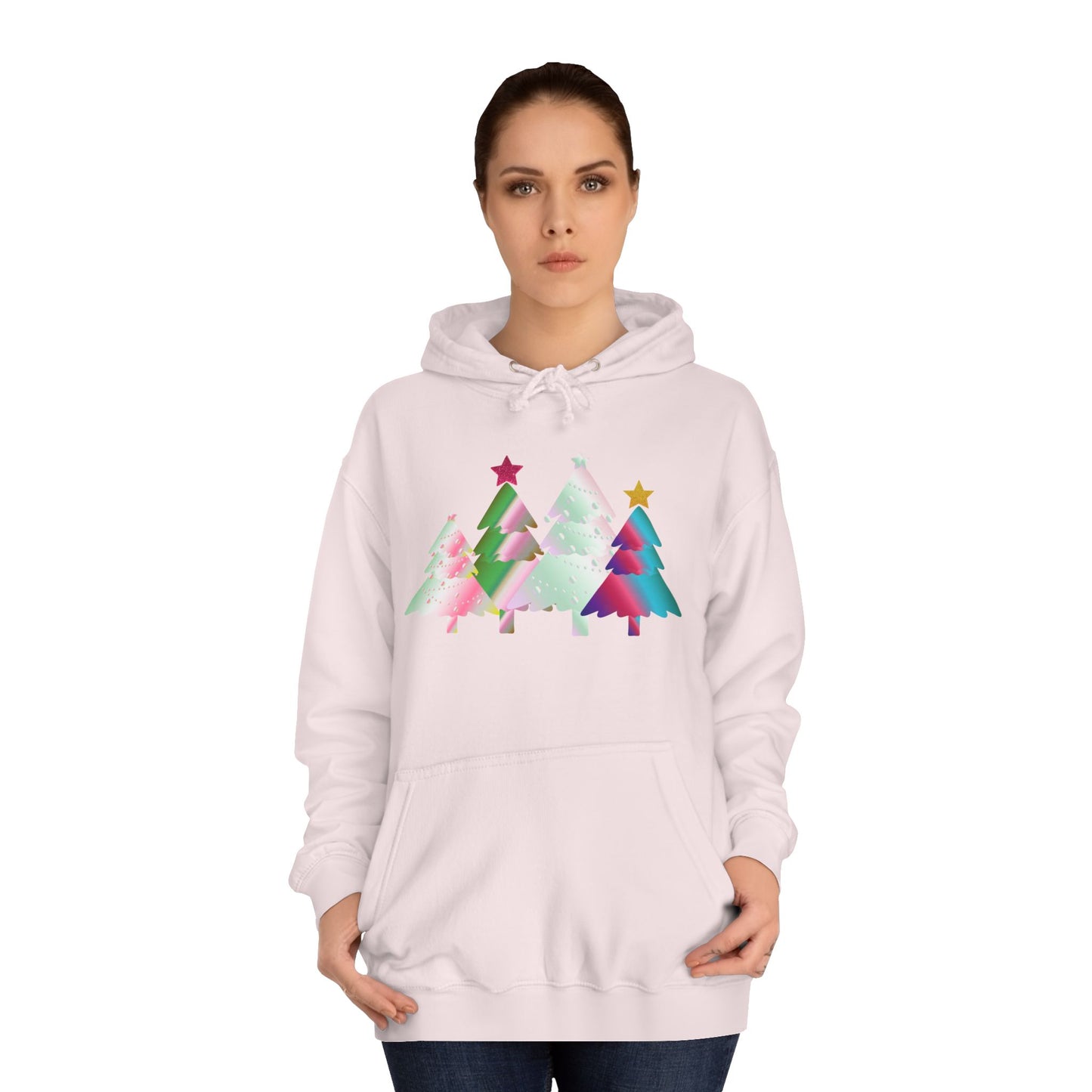 Colorful Holiday Trees Hoodie