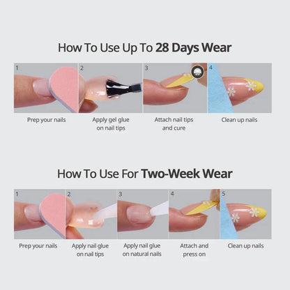 Knightshield Almond Nails - Press On Nails | Long Lasting & Reusable