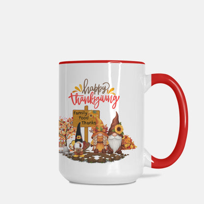 Thanksgiving Mug Deluxe 15oz. (Red + White)