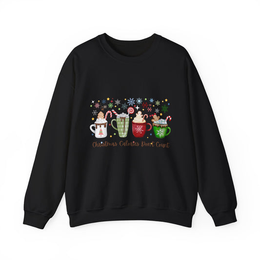 Christmas Calories Don’t Count Sweatshirt Cozy Holiday Crewneck