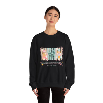 Shine Bright, Stay Sweet, Crack on Christmas Sweatshirt