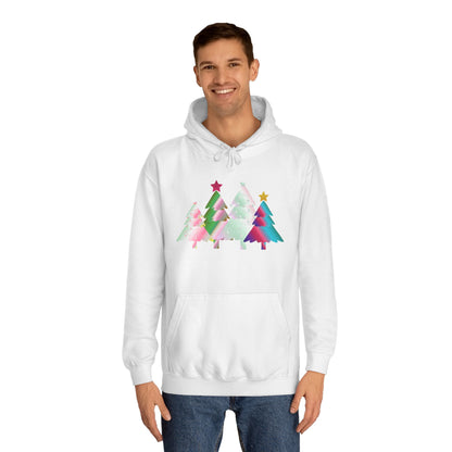 Colorful Holiday Trees Hoodie