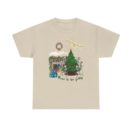 Christmas Radiology T-Shirt - Bone to be Jolly, Xray Skeletons