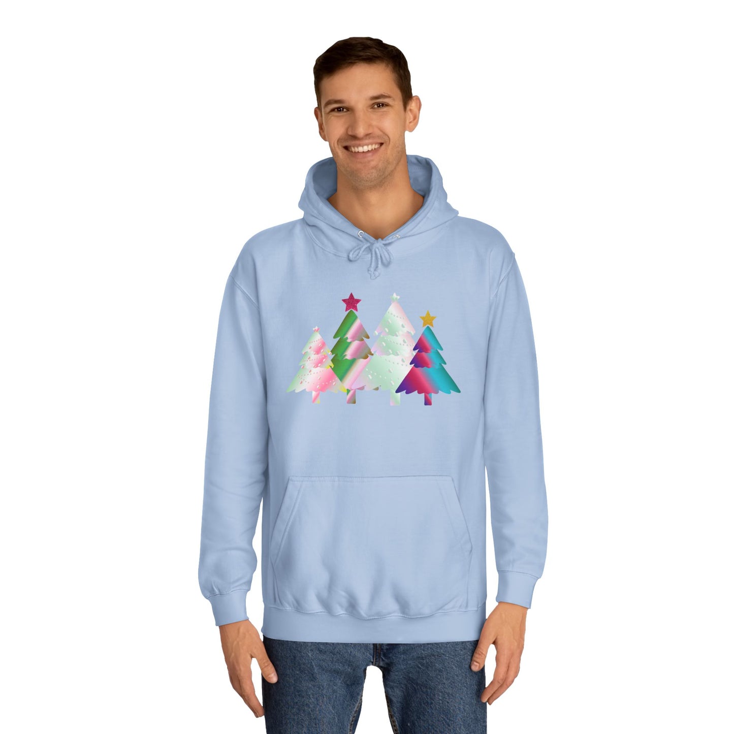 Colorful Holiday Trees Hoodie