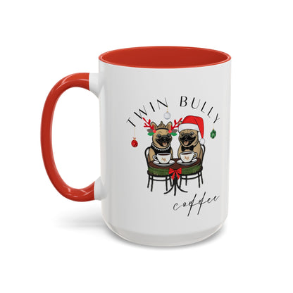 Twin Bully Coffee Festive Christmas Design Mug