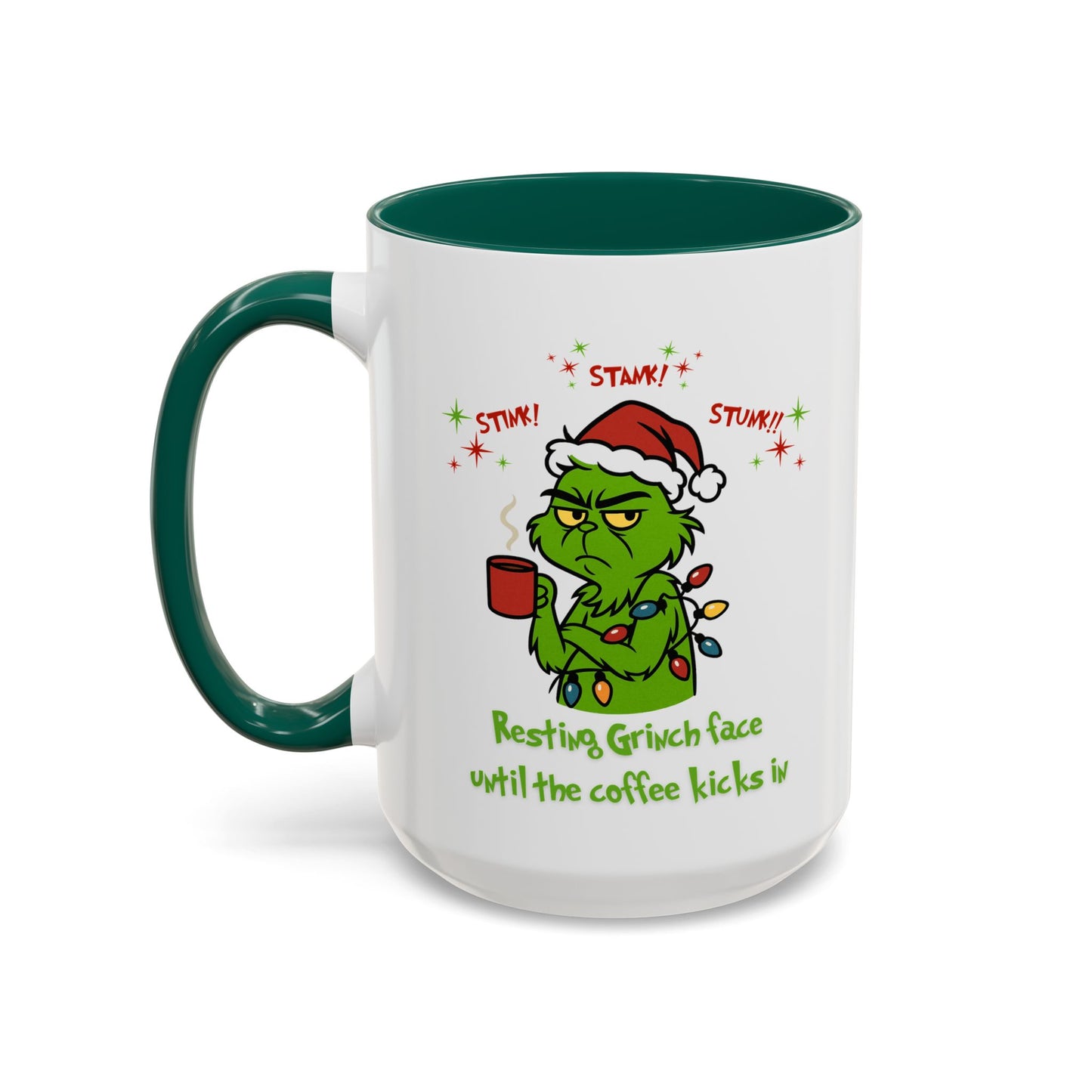 Colorful Grinchy Holiday Mug