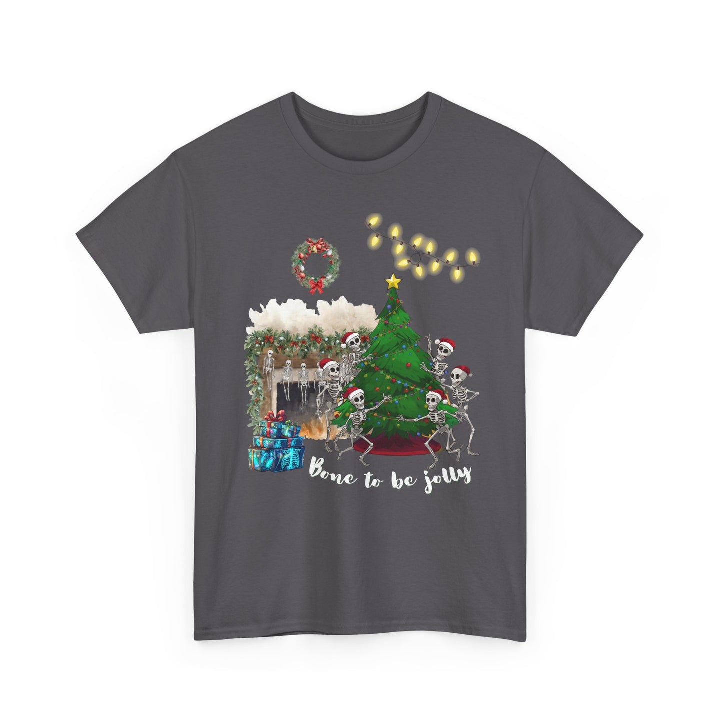 Christmas Radiology T-Shirt - Bone to be Jolly, Xray Skeletons