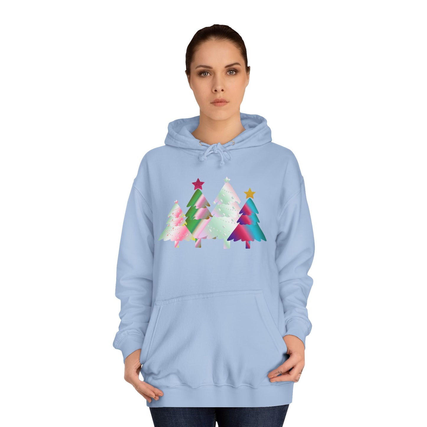 Colorful Holiday Trees Hoodie