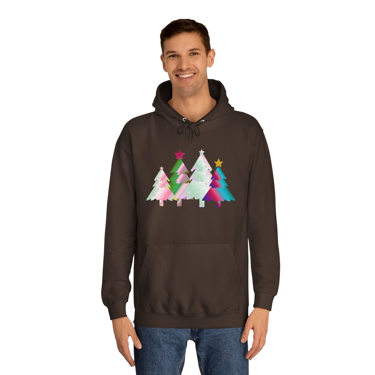 Colorful Holiday Trees Hoodie