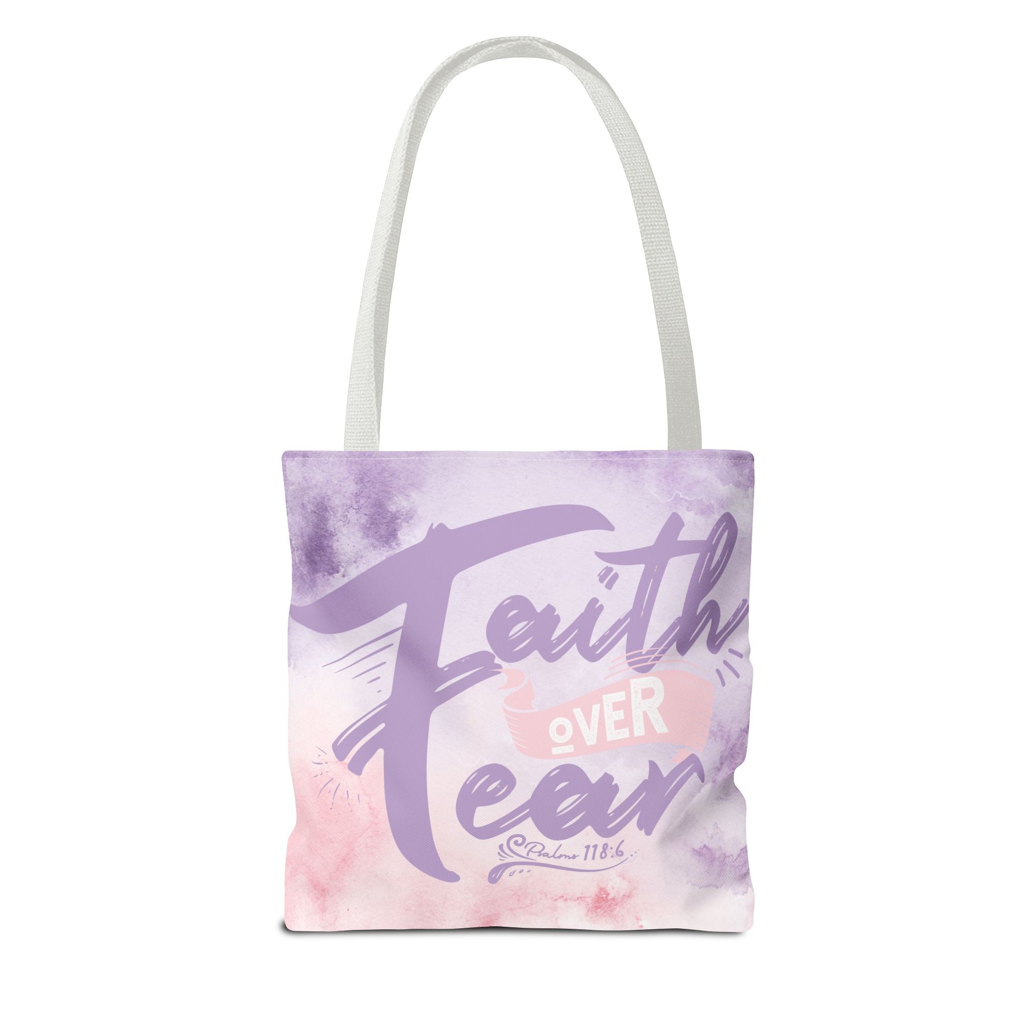 Inspirational Tote Bag - "Faith Over Fear"