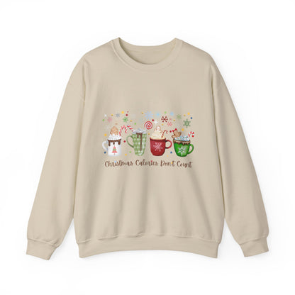 Christmas Calories Don’t Count Sweatshirt Cozy Holiday Crewneck