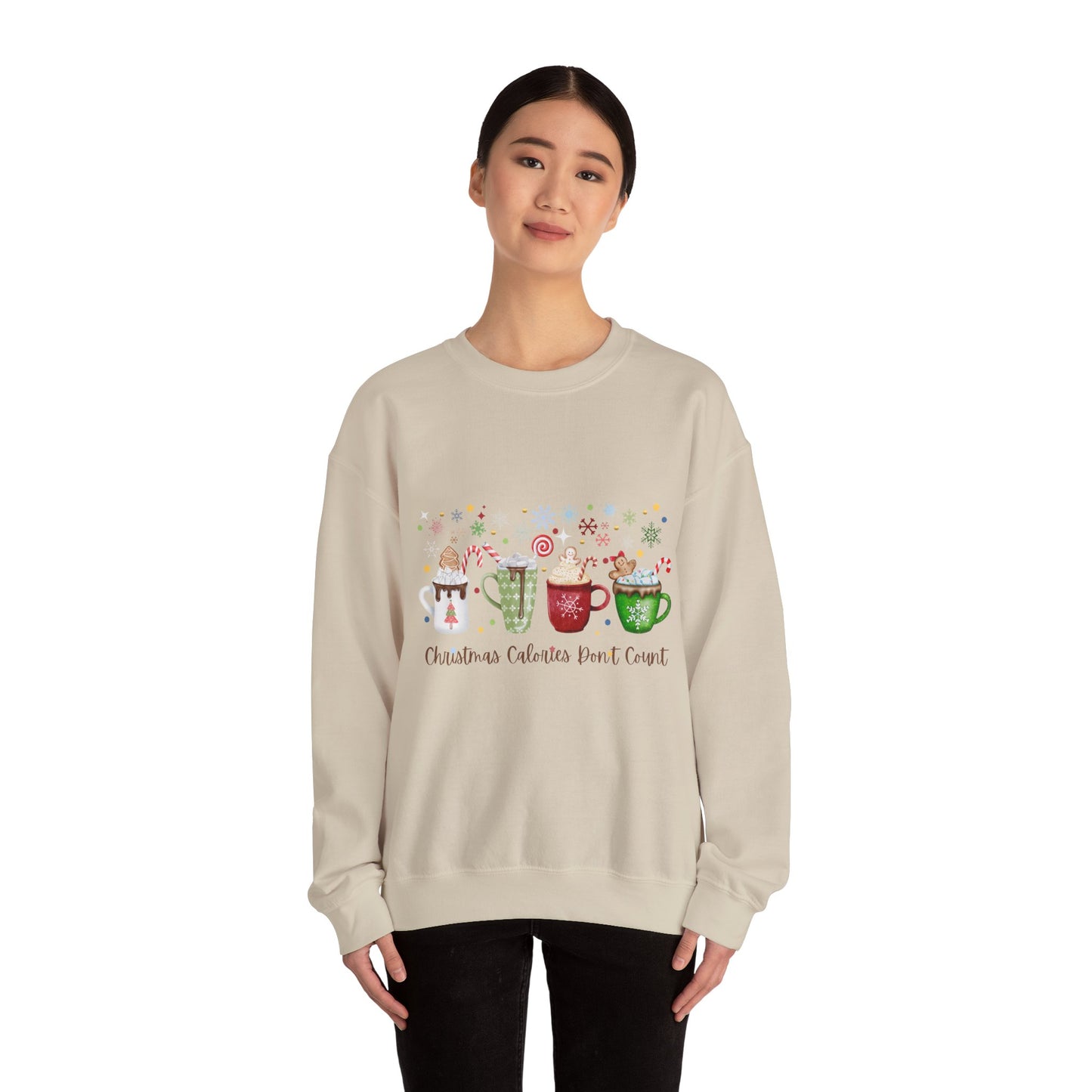 Christmas Calories Don’t Count Sweatshirt Cozy Holiday Crewneck