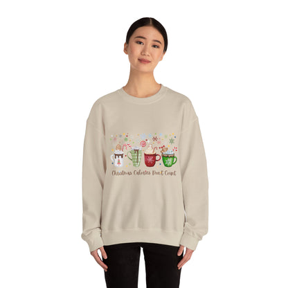 Christmas Calories Don’t Count Sweatshirt Cozy Holiday Crewneck