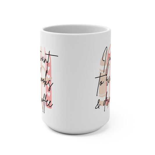 Cozy Coffee Lover's Mug - 15oz Ceramic Cup for Bookworms & Coffee Enthusiasts