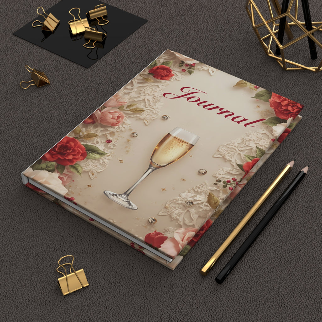 Champagne Floral Hardcover Journal