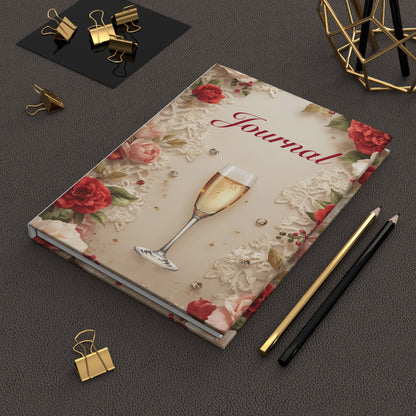 Champagne Floral Hardcover Journal
