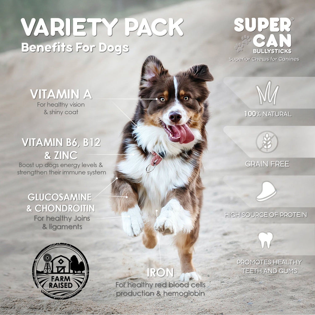 Pork and Beef Mega Mix Dog Chews- Variety Pack-2 lb Bag