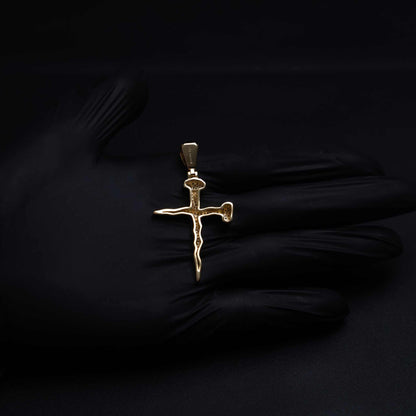 Nail Cross Moissanite 925 Sterling Silver Pendant