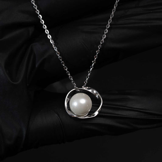 Cultured Pearl 925 Sterling Silver Women Necklace