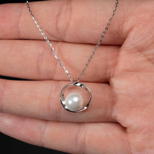 Cultured Pearl 925 Sterling Silver Women Necklace
