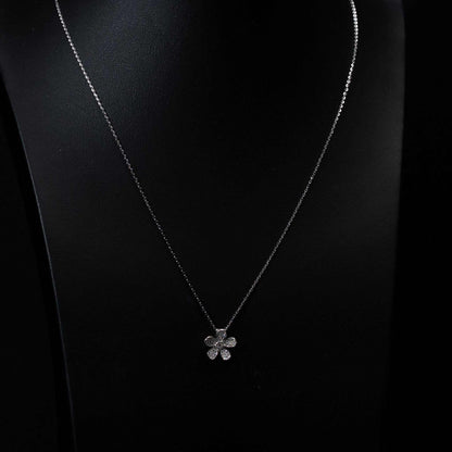 Moissanite Flower Necklace for Women – 925 Sterling Silver