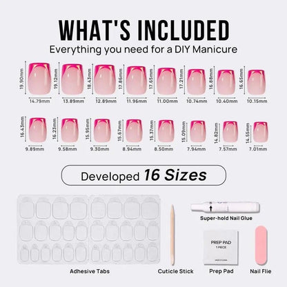 Metallic Petal Square Nails - Press on Nails | Long Lasting & Reusable